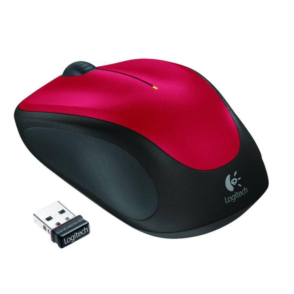 Logitech M235 Wireless Mouse Rood